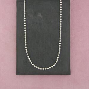 sterling silver italy 4mm bead chain necklace size 30in